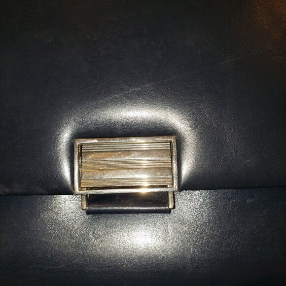 Vintage Blue Leather Top Handle Kelly Bag - Picture 7 of 12